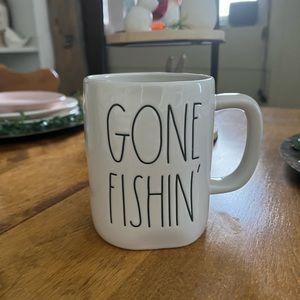 Rae Dunn “Gone Fishin’” coffee mug
